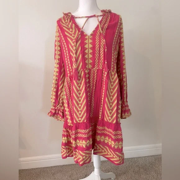 maeve embroidered tunic dress Anthropologie Maeve Embroidered Tunic Dress Size L